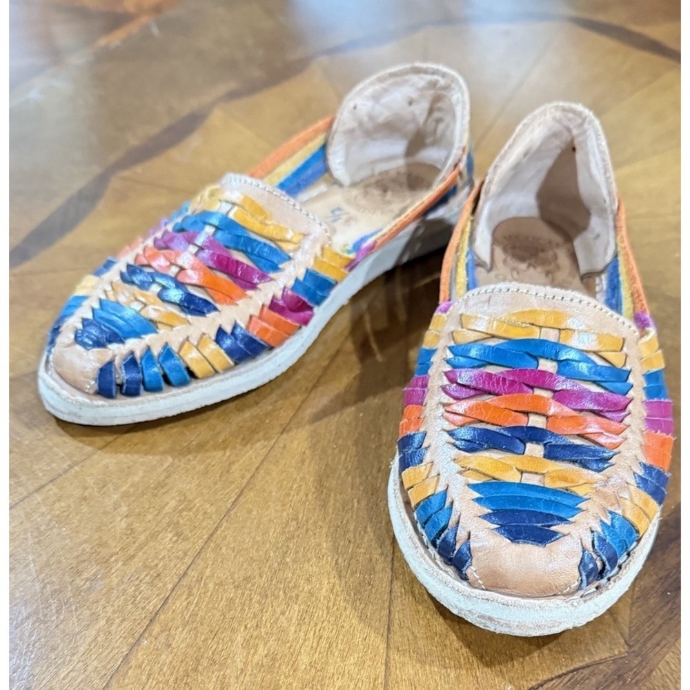 Mexican huarache Women's Multi Color Sandals Size 3.5 Mexico/ 5.5 US El Mexicano